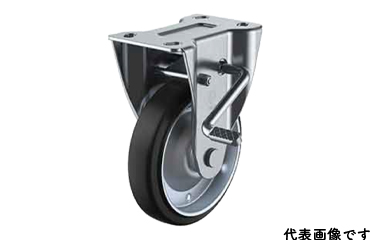 ユーエイ アルティメットウレタンキャスターPMR-AUULB(R)(固定・プレート式・レバー式シングルストッパー(右)